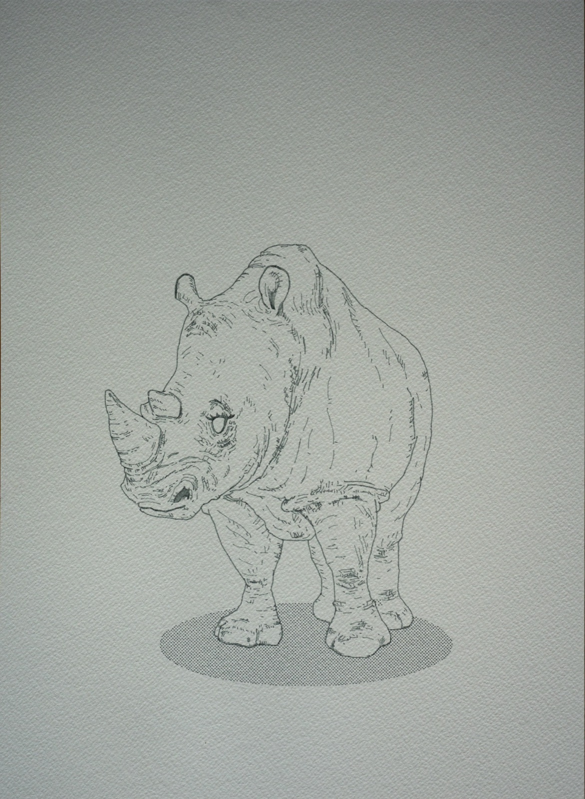 Rhinoceros — pen plotter drawing
